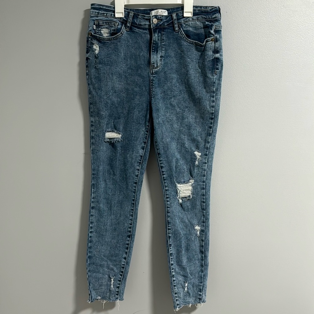 Judy Blue acid wash high rise skinny jean size 13